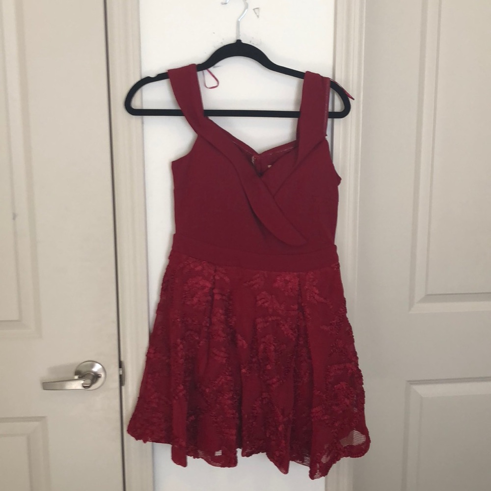 Red party dress